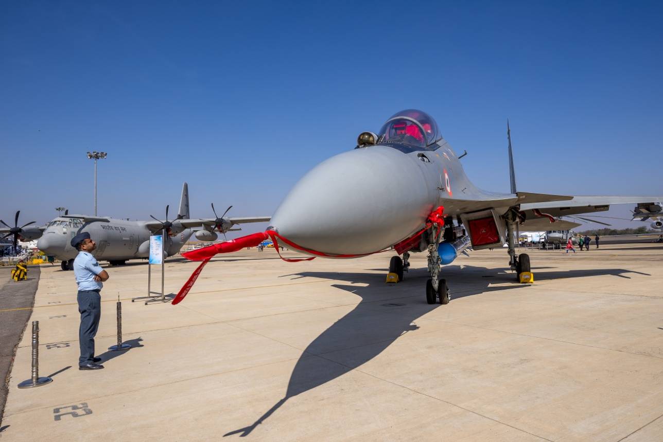 Cу-30 МКИ с ракетой "БраМос" на Aero India-2017