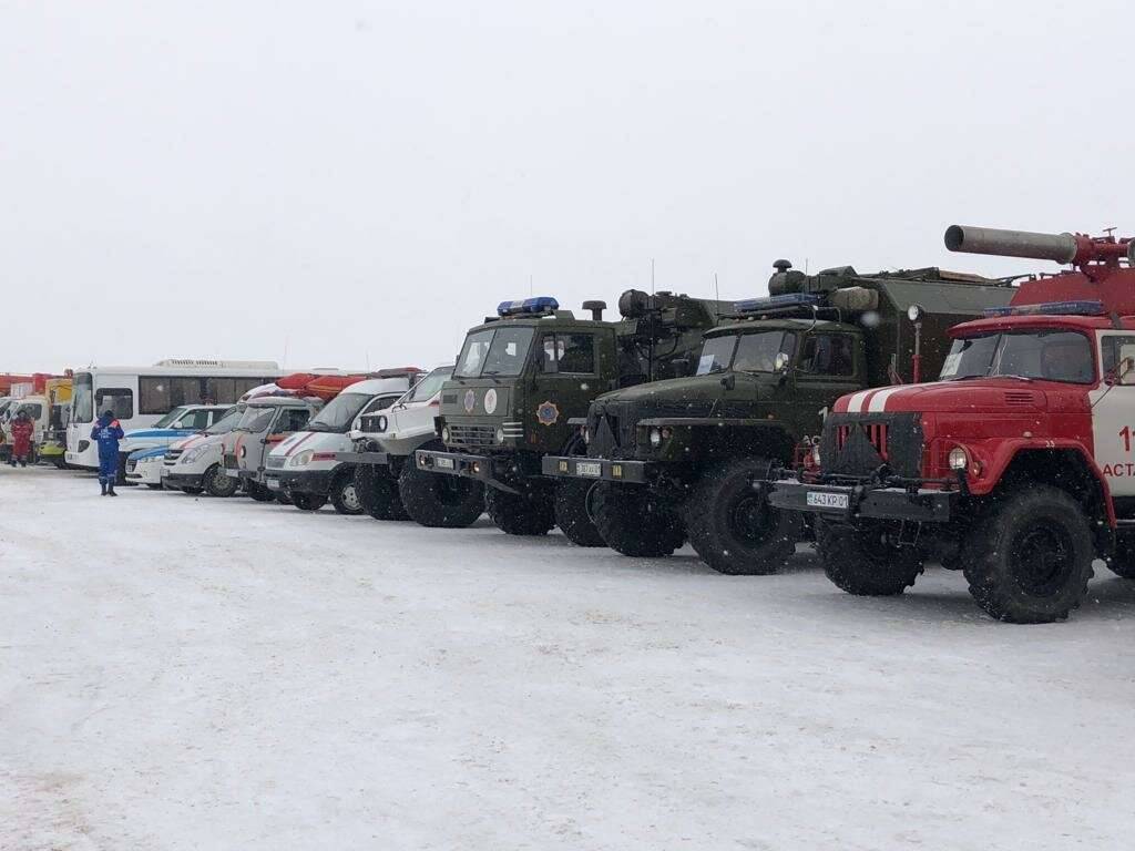 Техника задействованная при ЧС в Астане