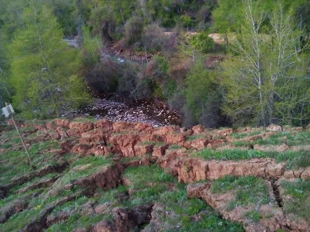 Оползень дошёл до реки Кольсай и завалил её