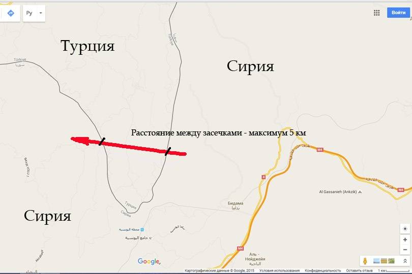 Расстояние от одной части Сирии до другой составляет в лучшем случае 5 км