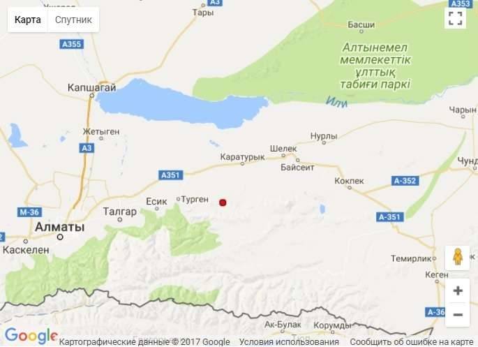 Эпицентр землетрясений расположен в 80 км от Алматы