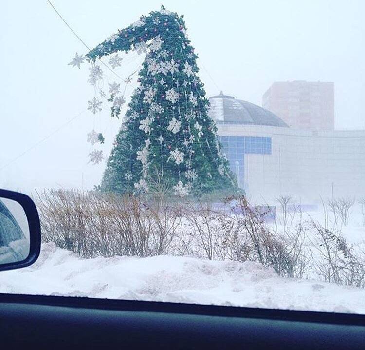 Последствия от бурана в столице