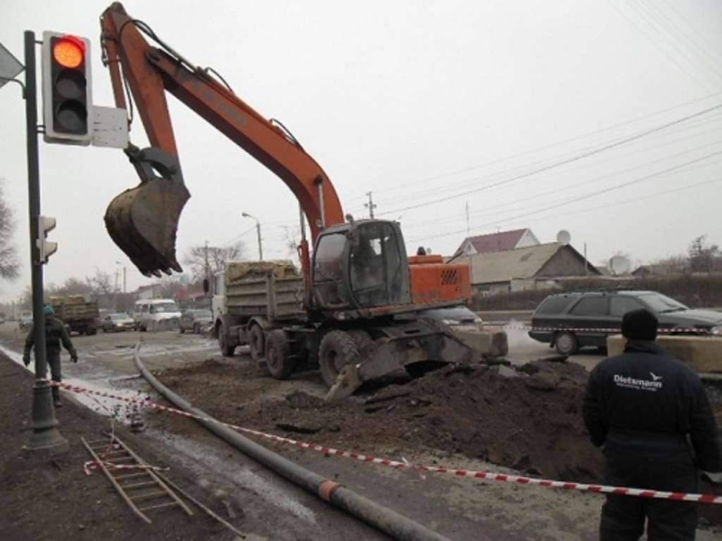 Авария оставила весь город без воды