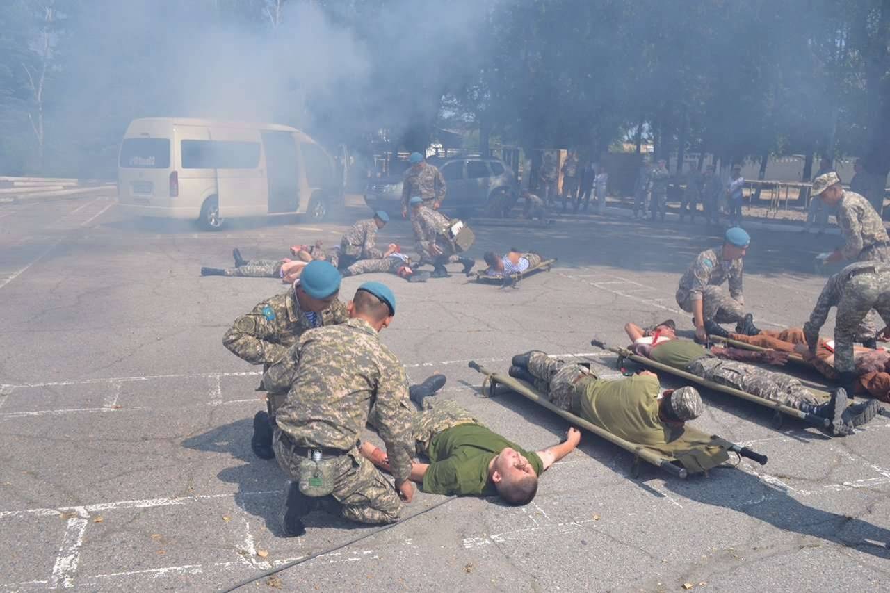 Американские военные обучали казахстанских коллег оказанию первой помощи при массовых ранениях